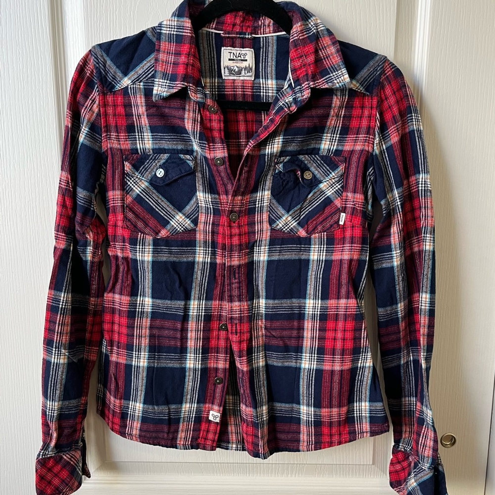 TNA Plaid flannel button up